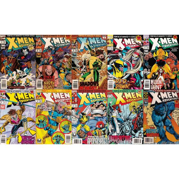 Marvel Other - X-Men Adventures II #1-10 Newsstand Covers (1994-1995) Marvel Comics